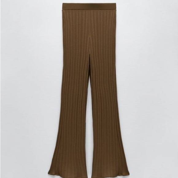 Zara new flared ribbed knit L top and S trouser - Picture 8 of 8